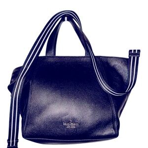 Kate Spade, Coin Purse, Black Tote with Stylish Striped Strap